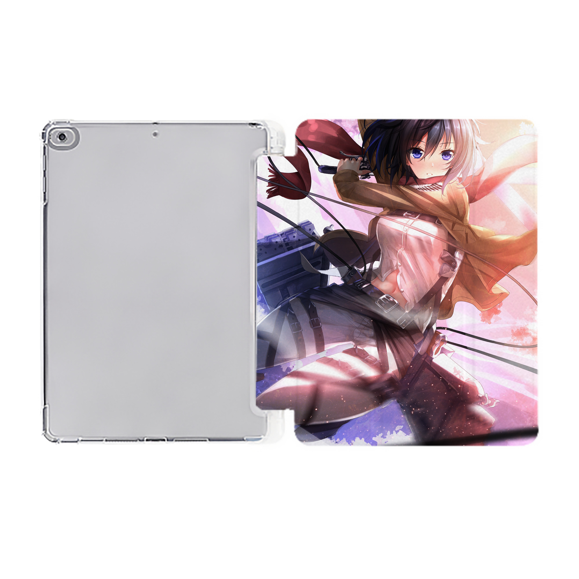 （画像用） 進撃の巨人 Attack on Titan IPad ケース ペン収納付き 三つ折りスタンド PUレザー×シリコン 対応機種9.5/10.5/10.9インチ